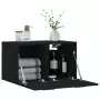 Mobile a Parete Nero 60x36,5x35 cm in Legno Multistrato