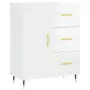 Credenza 69,5x34x90 cm in Legno Multistrato Bianco Lucido