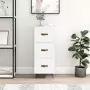 Credenza Bianca 34,5x34x90 cm in Legno Multistrato