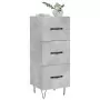 Credenza Grigio Cemento 34,5x34x90 cm in Legno Multistrato