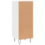 Credenza Bianco Lucido 34,5x34x90 cm in Legno Multistrato