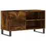 Mobile Porta Dischi Rovere Fumo 85x38x48 cm Legno Multistrato