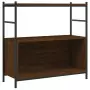 Libreria Rovere Marrone 80x30x78,5 cm Legno Multistrato e Ferro