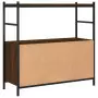 Libreria Rovere Marrone 80x30x78,5 cm Legno Multistrato e Ferro