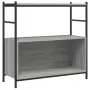 Libreria Grigio Sonoma 80x30x78,5 cm Legno Multistrato e Ferro