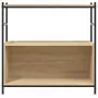 Libreria Rovere Sonoma 80x30x78,5 cm Legno Multistrato e Ferro