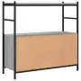 Libreria Grigio Sonoma 80x30x78,5 cm Legno Multistrato e Ferro