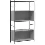 Libreria Grigio Sonoma 80x30x145,5 cm Legno Multistrato e Ferro