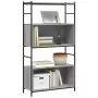 Libreria Grigio Sonoma 80x30x145,5 cm Legno Multistrato e Ferro