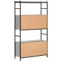 Libreria Grigio Sonoma 80x30x145,5 cm Legno Multistrato e Ferro