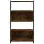 Libreria Rovere Fumo 80x30x145,5cm in Legno Multistrato e Ferro