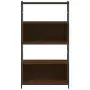 Libreria Rovere Marrone 80x30x145,5cm Legno Multistrato e Ferro