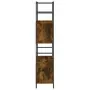 Libreria Rovere Fumo 80x30x145,5cm in Legno Multistrato e Ferro