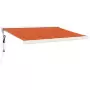 Tenda Retrattile Arancione Marrone 3,5x2,5m Tessuto e Alluminio