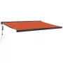 Tenda Retrattile Arancione e Marrone 4,5x3m Tessuto e Alluminio