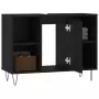 Mobile da Bagno Nero 80x33x60 cm in Legno Multistrato