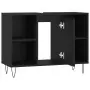 Mobile da Bagno Nero 80x33x60 cm in Legno Multistrato