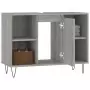 Mobile da Bagno Grigio Sonoma 80x33x60 cm in Legno Multistrato