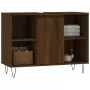 Armadietto Bagno Rovere Marrone 80x33x60cm in Legno Multistrato