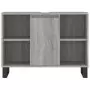 Mobile da Bagno Grigio Sonoma 80x33x60 cm in Legno Multistrato