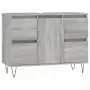 Mobile da Bagno Grigio Sonoma 80x33x60 cm in Legno Multistrato