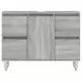 Mobile da Bagno Grigio Sonoma 80x33x60 cm in Legno Multistrato