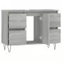 Mobile da Bagno Grigio Sonoma 80x33x60 cm in Legno Multistrato