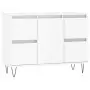 Armadietto Bagno Bianco Lucido 80x33x60cm in Legno Multistrato