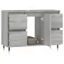 Mobile da Bagno Grigio Sonoma 80x33x60 cm in Legno Multistrato