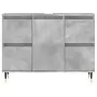 Armadietto da Bagno Grigio Cemento 80x33x60cm Legno Multistrato