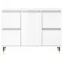 Armadietto Bagno Bianco Lucido 80x33x60cm in Legno Multistrato