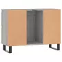 Mobile da Bagno Grigio Sonoma 80x33x60 cm in Legno Multistrato