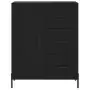 Credenza Nera 69,5x34x90 cm in Legno Multistrato