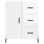 Credenza 69,5x34x90 cm in Legno Multistrato Bianco Lucido