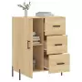 Credenza Rovere Sonoma 69,5x34x90 cm in Legno Multistrato