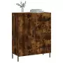 Credenza Rovere Fumo 69,5x34x90 cm in Legno Multistrato