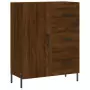 Credenza Rovere Marrone 69,5x34x90 cm in Legno Multistrato