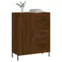 Credenza Rovere Marrone 69,5x34x90 cm in Legno Multistrato