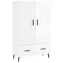 Credenza Bianco Lucido 69,5x31x115 cm in Legno Multistrato