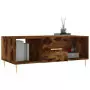 Tavolino da Salotto Rovere Fumo 102x50x40 cm Legno Multistrato