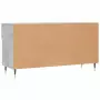 Panca Porta Scarpe Grigio Cemento 102x35x55cm Legno Multistrato