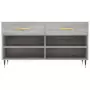 Panca Porta Scarpe Grigio Sonoma 102x35x55 cm Legno Multistrato