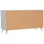 Panca Porta Scarpe Grigio Cemento 102x35x55cm Legno Multistrato