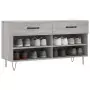 Panca Porta Scarpe Grigio Sonoma 102x35x55 cm Legno Multistrato