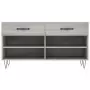 Panca Porta Scarpe Grigio Sonoma 102x35x55 cm Legno Multistrato