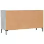 Panca Porta Scarpe Grigio Cemento 102x35x55cm Legno Multistrato