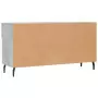 Panca Porta Scarpe Grigio Cemento 102x35x55cm Legno Multistrato