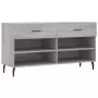 Panca Porta Scarpe Grigio Sonoma 102x35x55 cm Legno Multistrato