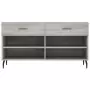 Panca Porta Scarpe Grigio Sonoma 102x35x55 cm Legno Multistrato