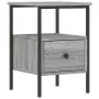 Comodini 2pz Grigio Sonoma 34x36x50 cm in Legno Multistrato